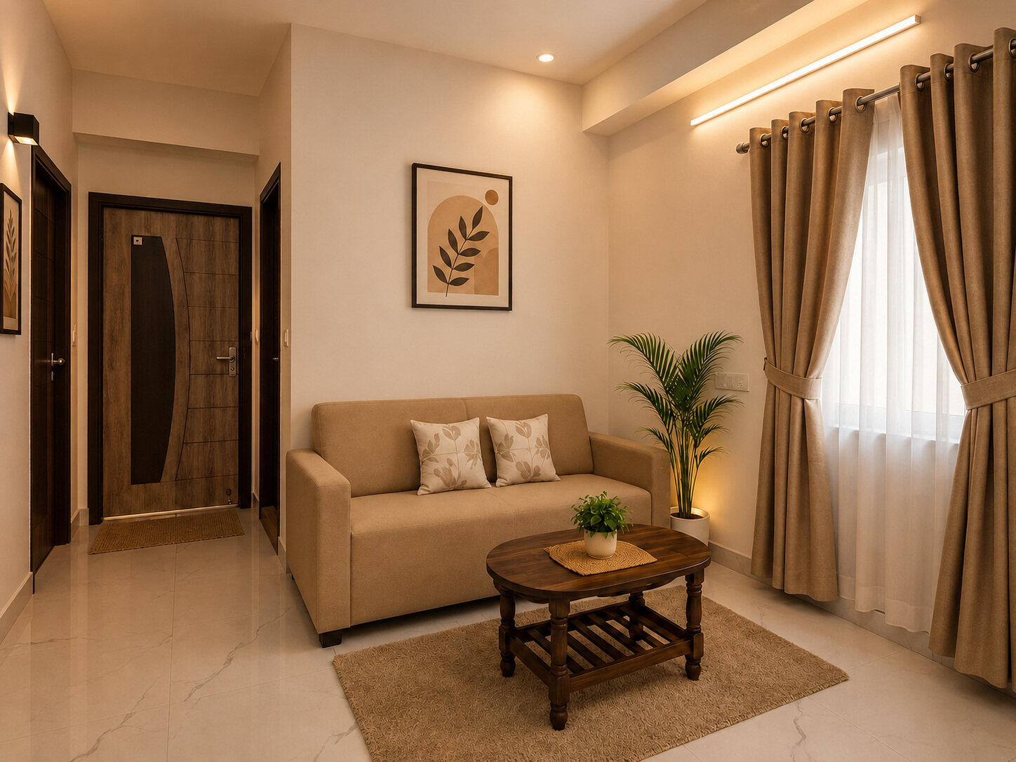 Premium private living hall at Prime Hub